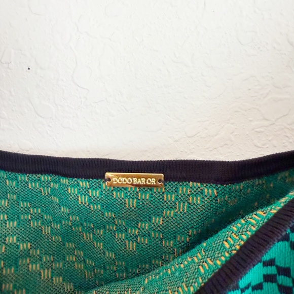 Dodo Bar Or Bebe Green Orange Printed Crop Top Size 42 - Picture 4 of 6